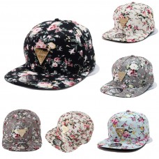 Hombre Mujer Floral Flower Snapback HipHop Hat Flat Adjustable Baseball Cap  eb-32666187